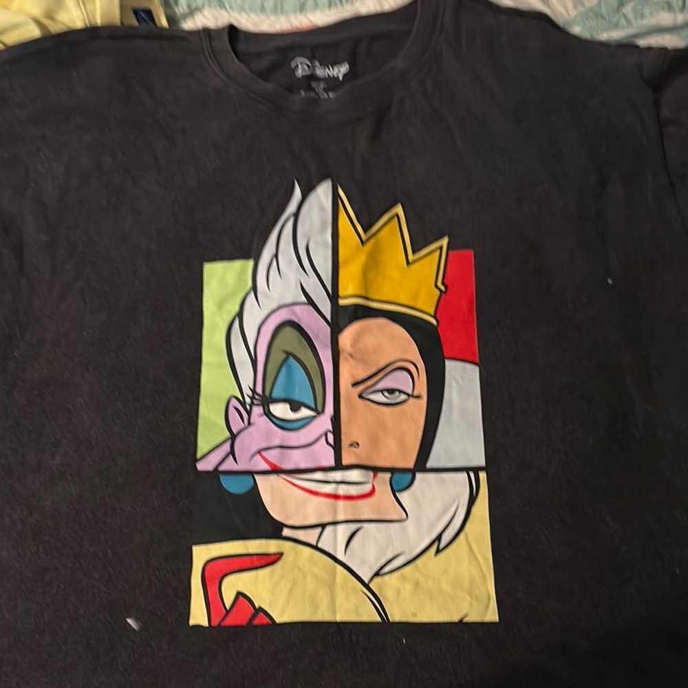 Disney Villains Split Face T-Shirt - Black PLUS SIZE XXL NWOT # 80.